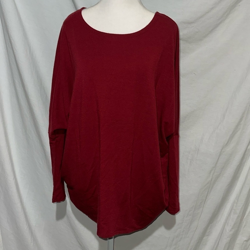 red Miami long sleeve tunic size small (oversized)
